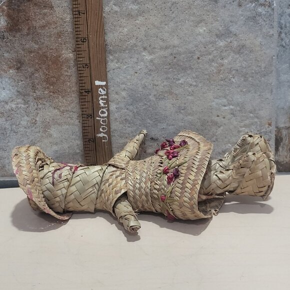 Vintage Handmade Straw Girl Doll - Picture 10 of 10